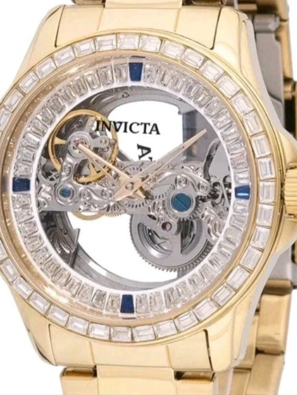 Invicta Objet D Art Idyll Automatic Men's Watch w/ Skeleton Dial - 43mm. Gold